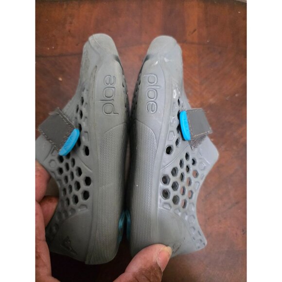 Plae Grey Rubber Mesh Kids Shoes Strap Size 10 - Picture 7 of 9